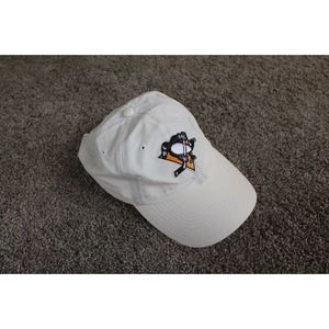 Pittsburgh Penguins NHL Brand Adjustable White Ball Cap Hat, Women's